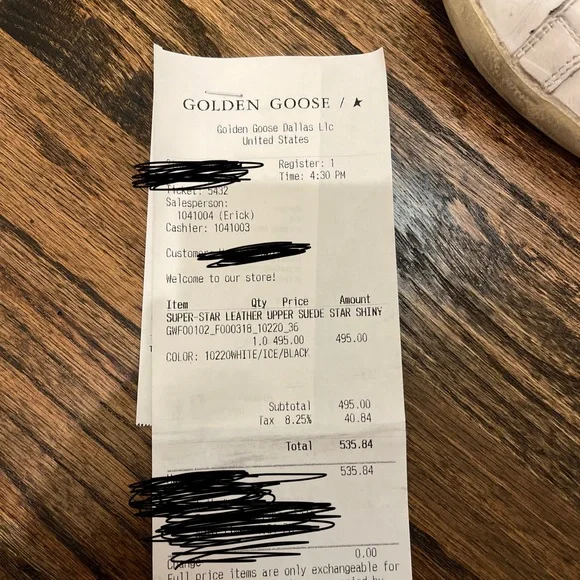 Golden Goose Superstar White Leather Sneakers Grey Star Black Back Size EUR 36 - Picture 16 of 16